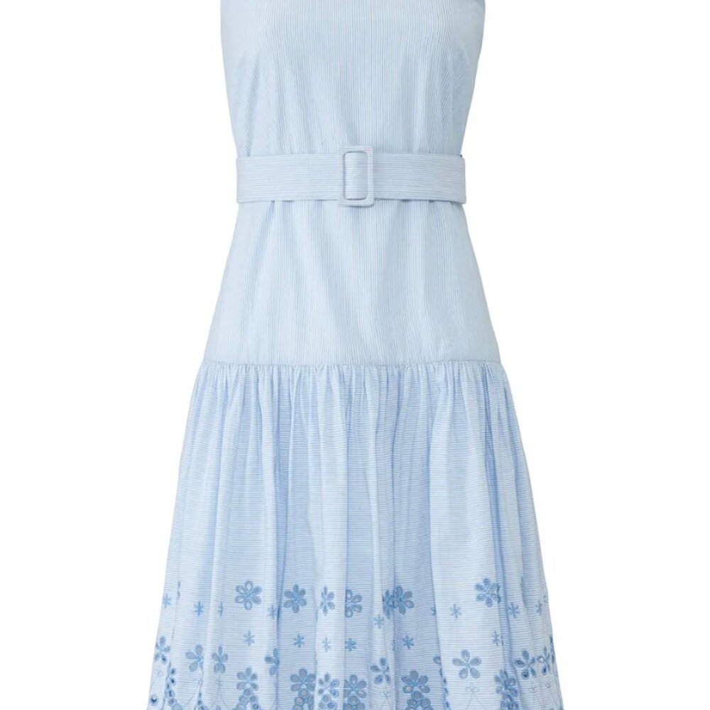 Draper James Blue Embroidered Dress
